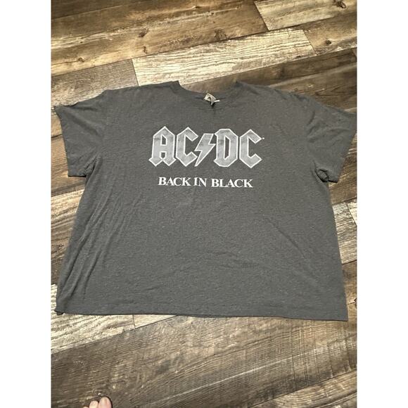 AC DC T-Shirt XL Gray H&M Band Music Vintage Style - Picture 1 of 5